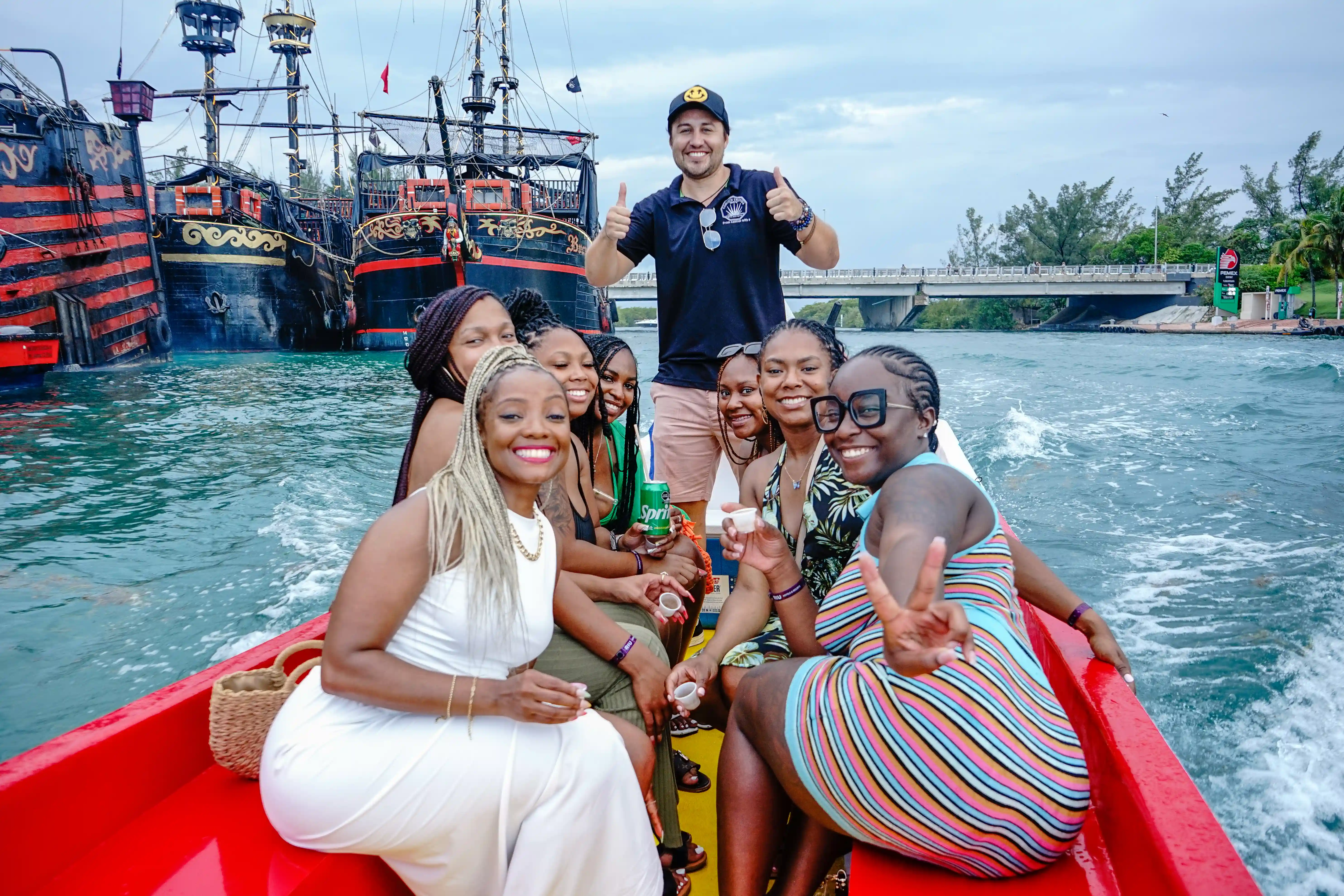 Nice group enjoining tequila